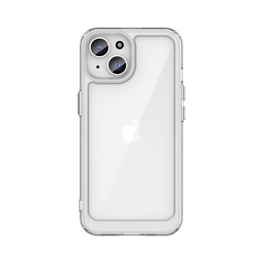 Coque renforcée avec cadre flexible pour iPhone 15 Plus Outer Space - transparent