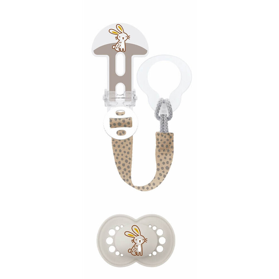 Buy Mam Symmetrical pacifier kit + pacifier holder clip from 18 months x2 Mam Symmetrical pacifier kit + pacifier holder clip from 18 months x2