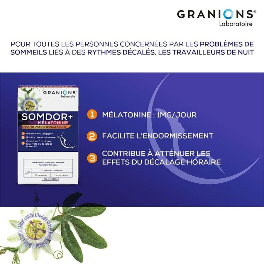 Granions Somdor+ Melatonin 15 Tablets