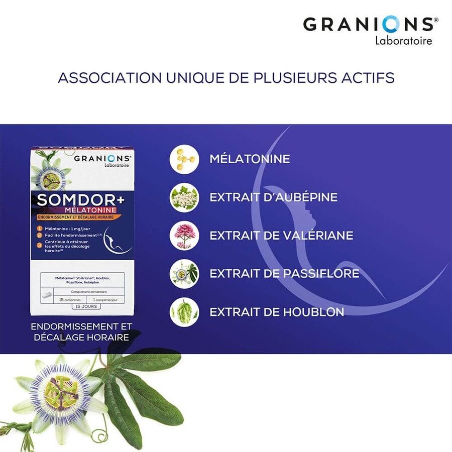 Granions Somdor+ Melatonin 15 Tablets
