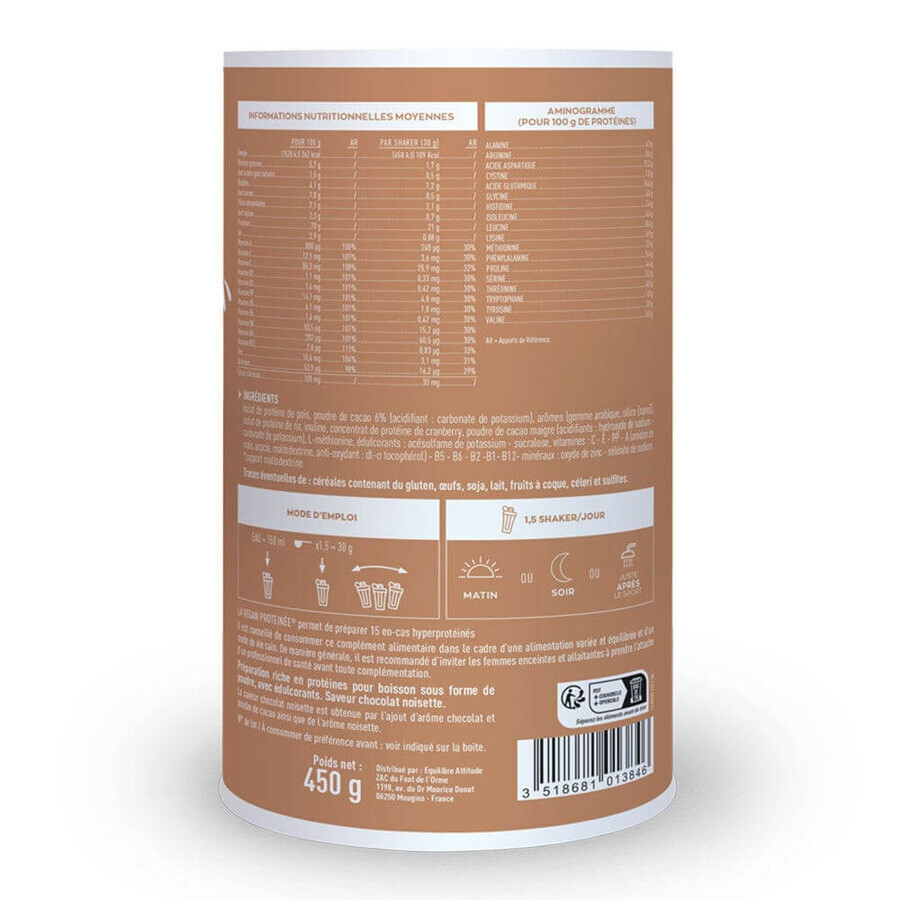 Eafit Proteine vegane Savoir Chocolat Noisette 15 agitatori