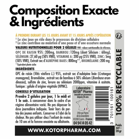 Kotor Pharma Pre Post Operative Regenerating Synergy 60 capsules