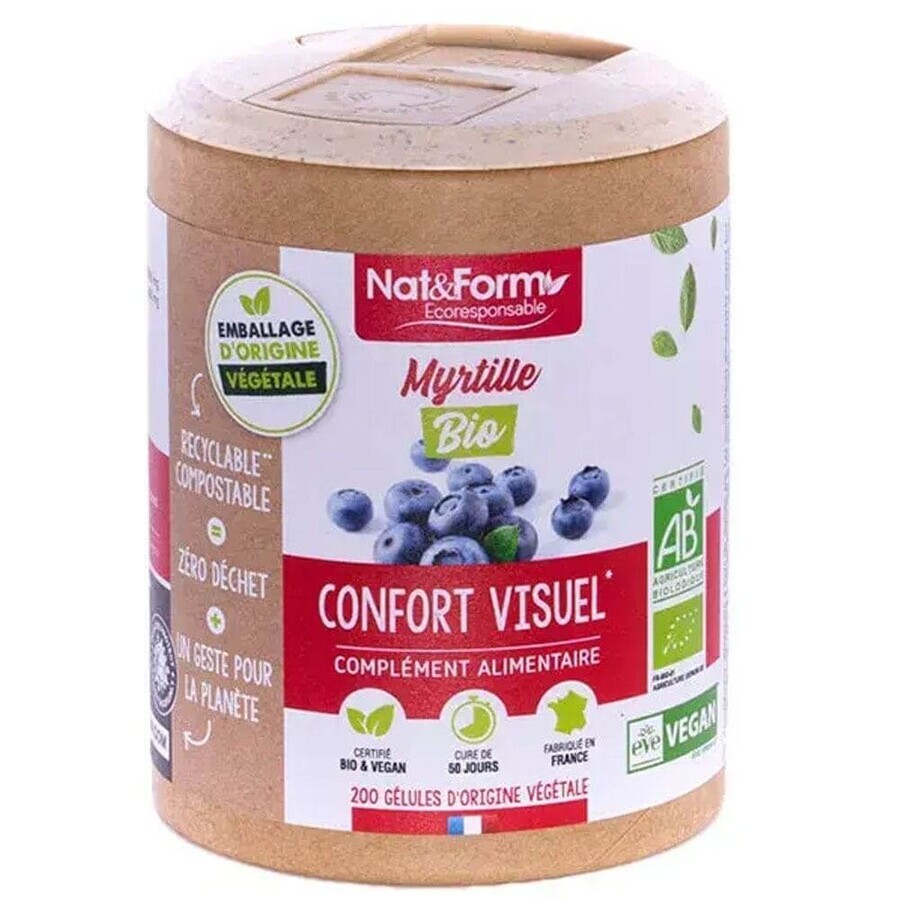Nat&Form Blueberry Bio Visual Comfort 200 Capsules