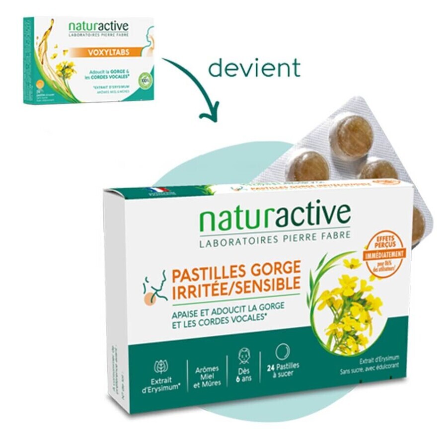 Naturactive Pastilles gorge irritée et sensible x24