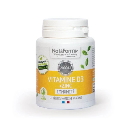 Nat&Form Vitamine D3 + Immuniteitsvitaminen 60 capsules