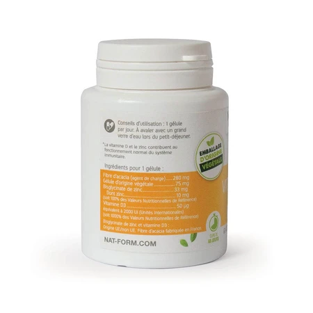 Nat&Form Vitamine D3 + Immuniteitsvitaminen 60 capsules