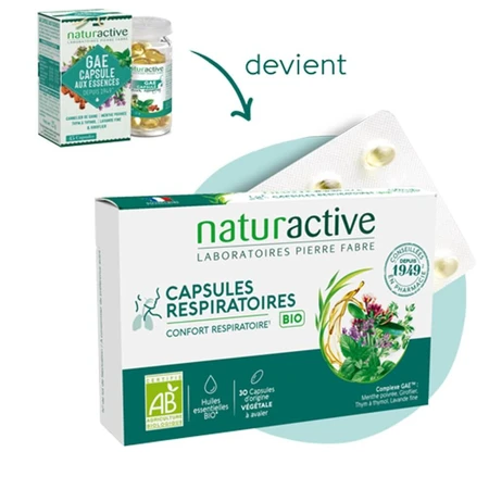 Naturactive Capsules Respiratoires Bio met essentiële oliën 30 capsules