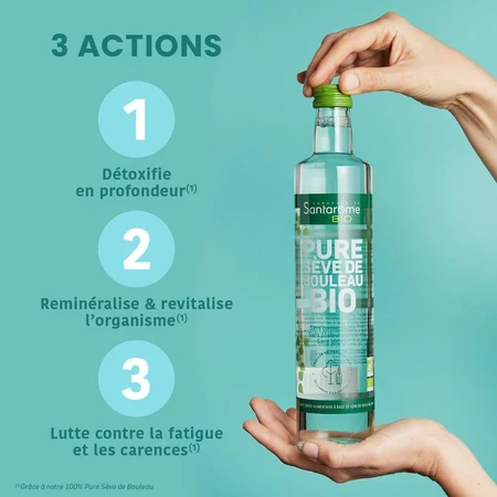 Santarome Pure Sève de Bouleau Bio Détoxifie & Reminéralise 500ml