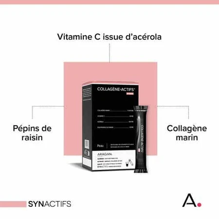 Aragan Synactifs Colágeno Activo 20 Barritas Fresa Yuzu