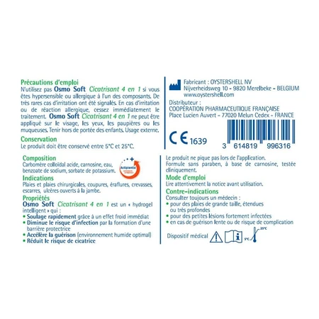 Osmo Soft Gel Cicatrisant 4en1 Traitement Des Plaies 50g