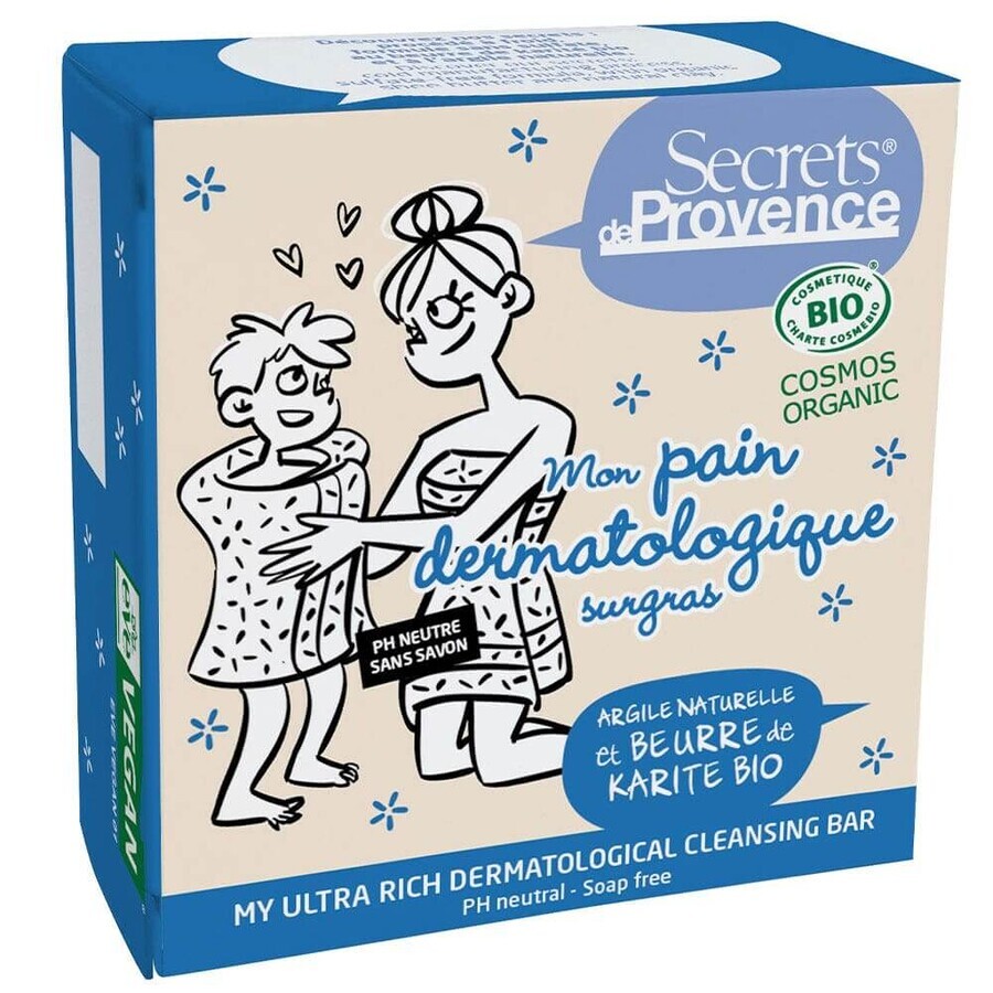 Boutique Secrets de Provence Pain dermatologique surgras pH neutre BIO 89g Secrets de Provence Pain dermatologique surgras pH neutre BIO 89g