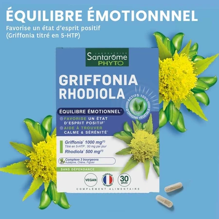 Santarome Griffonia Rhodiola Equilibre émotionnel 30 Kapseln
