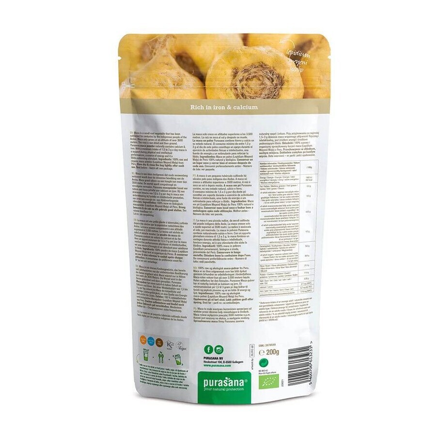 Purasana Bio Maca-Pulver 200 g