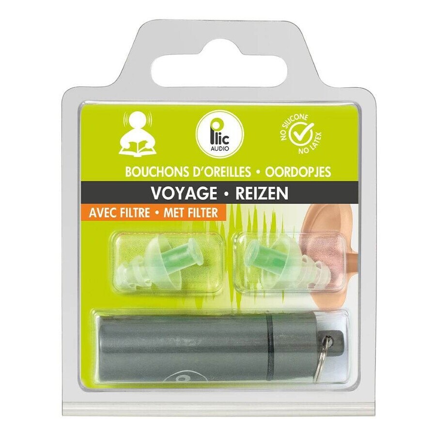 Comprar Plic Audio Con Filtro Tapones de Viaje Reutilizables Pareja Plic Audio Con Filtro Tapones de Viaje Reutilizables Pareja