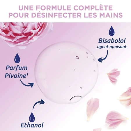 Baccide Gel Mains Désinfectant Hydroalcoolique Pivoine Peaux sensibles 30ml