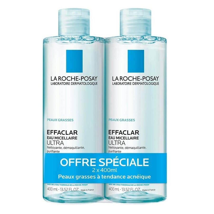 Buy La Roche-Posay Effaclar Micellar Water Purifying Oily and Sensitive Skin Oily Skin 2x400ml La Roche-Posay Effaclar Micellar Water Purifying Oily and Sensitive Skin Oily Skin 2x400ml