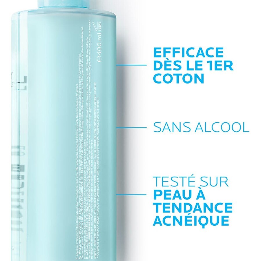 La Roche-Posay Effaclar Acqua Micellare Purificante Pelle Grassa e Sensibile Pelli grasse 2x400ml