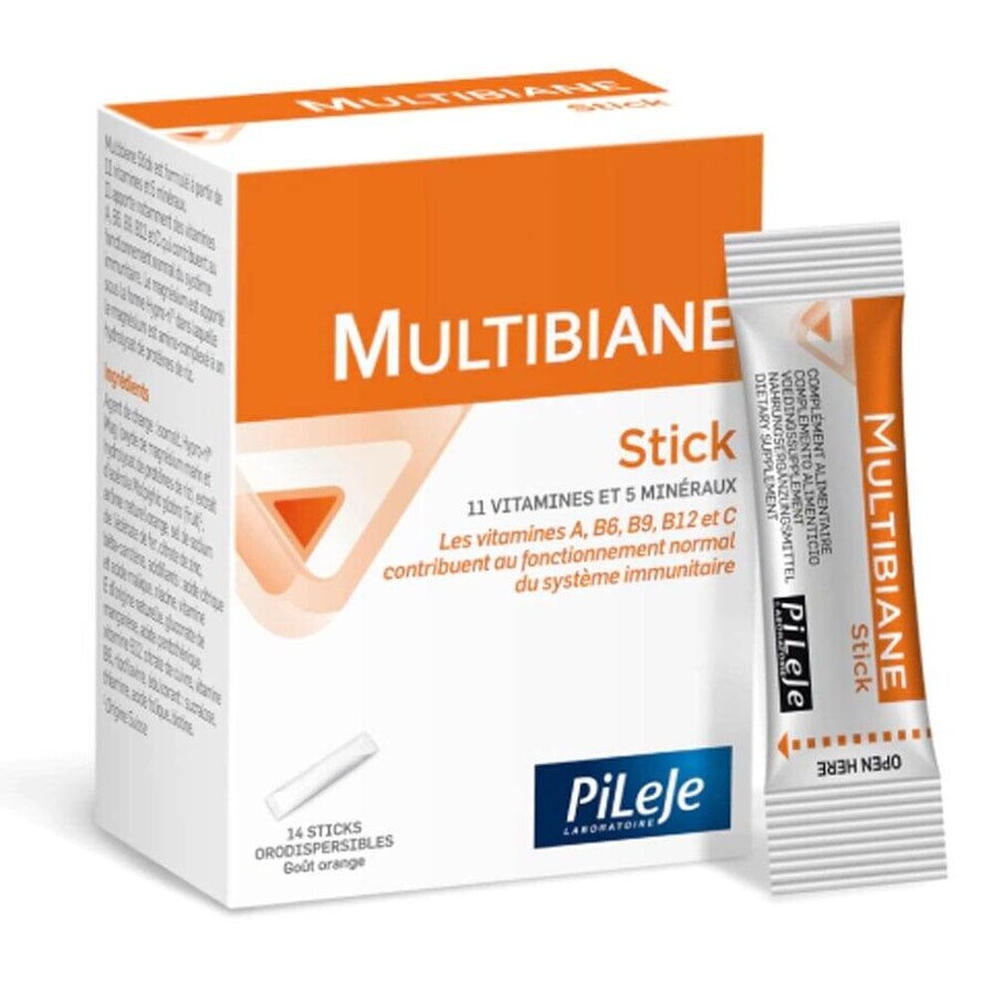 Pileje Multibiane 11 vitaminen en 5 mineralen 14 sticks