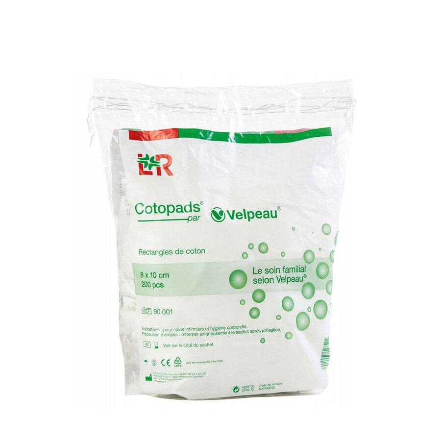 Buy Lohmann Rauscher Cotopads Cotton 8x10 cm for Velpeau 200 Pieces Lohmann Rauscher Cotopads Cotton 8x10 cm for Velpeau 200 Pieces