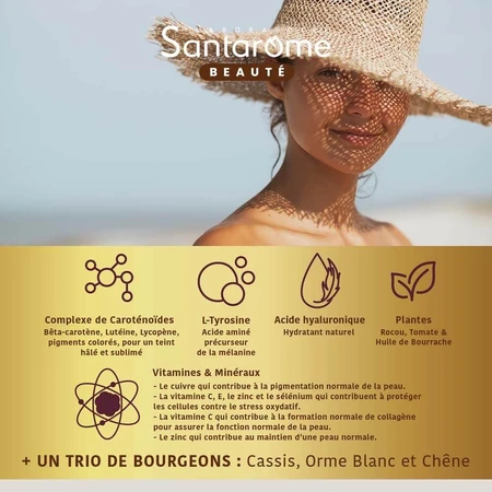 Santarome Sublime Soleil 2en1 Autobronzant & Préparateur Solaire 60 gélules