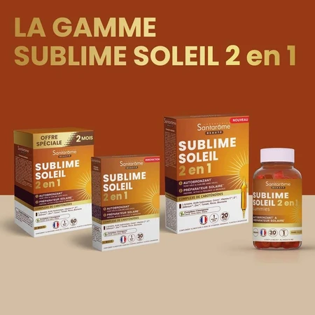 Santarome Sublime Soleil 2en1 Autobronzant & Préparateur Solaire 60 gélules