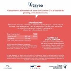 Vitavea Santé Vitamine C + Ginseng Tonus 24 Comprimes A Croquer Vitavea Santé Vitamine C + Ginseng Tonus 24 Comprimes A Croquer