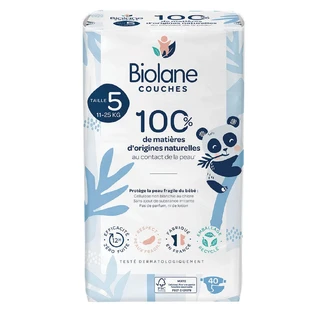 Biolane Naturals Ökologische Windeln Größe 5 x40