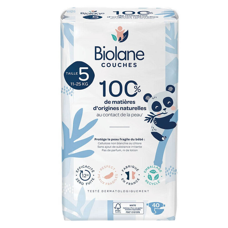 Shop Biolane Naturals Ökologische Windeln Größe 5 x40 Biolane Naturals Ökologische Windeln Größe 5 x40