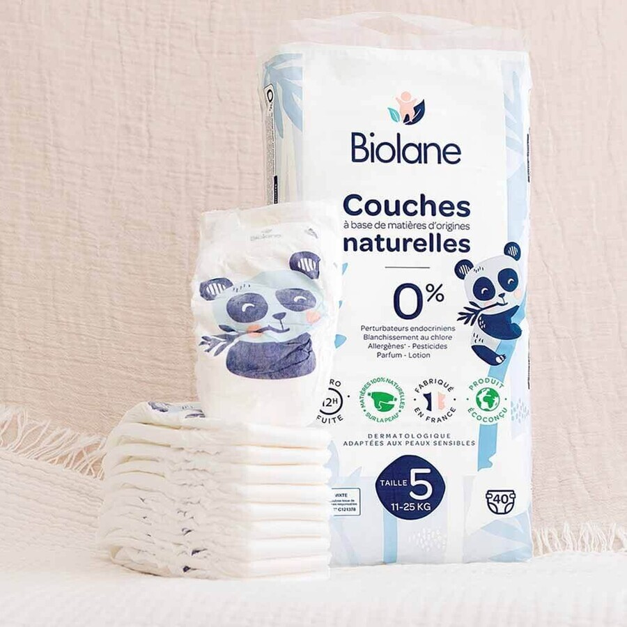 Biolane Naturals Ökologische Windeln Größe 5 x40 Biolane Naturals Ökologische Windeln Größe 5 x40