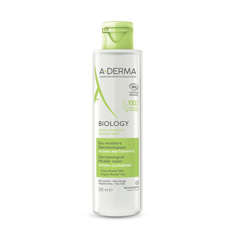A-Derma Biology dermatological organic hydra cleansing micellar water 200 ml