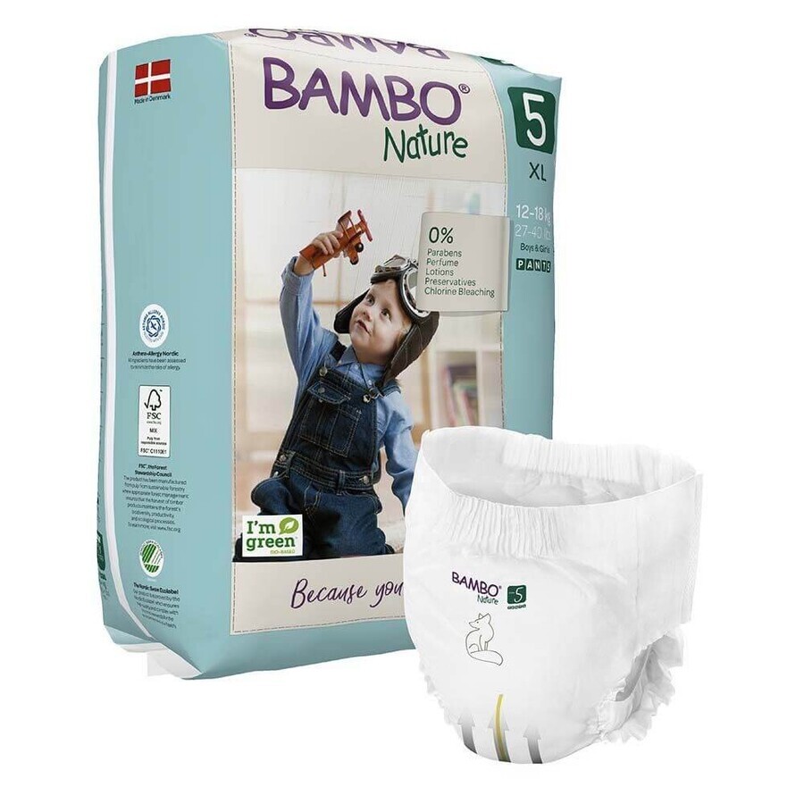 Acquista Bambo Nature Pannolini taglia 5 da 12 a 18 kg x38 Bambo Nature Pannolini taglia 5 da 12 a 18 kg x38