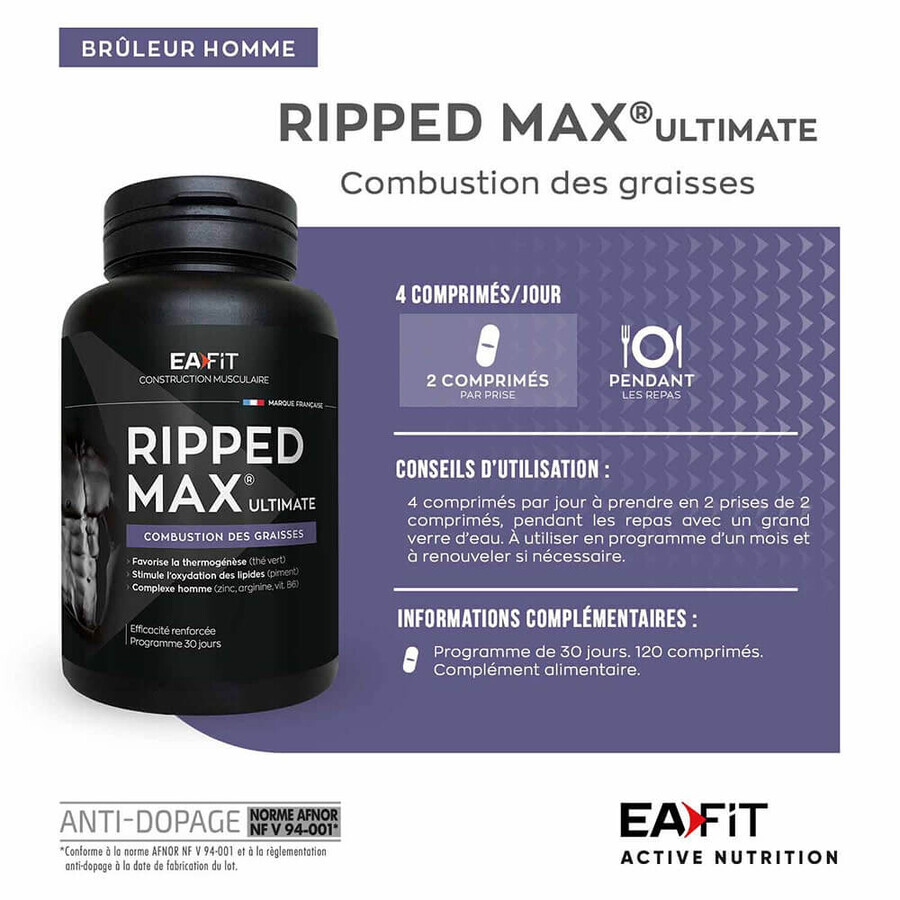 Eafit Ripped Max Ultimate 120 Comprimes