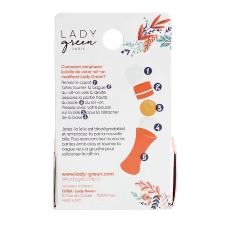 Lady Green 2 refills for volcanic stone mattifying roll-on 18g