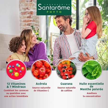 Santarome Vita'max Multivitaminen Vanaf 12 jaar Citroengearomatiseerd 20 bruistabletten