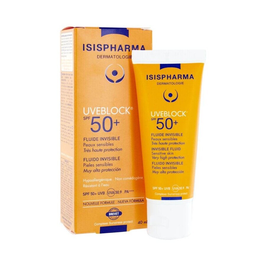 Shop Isispharma Uveblock Unsichtbares Fluid Spf50+ Empfindliche Haut 40 ml Isispharma Uveblock Unsichtbares Fluid Spf50+ Empfindliche Haut 40 ml