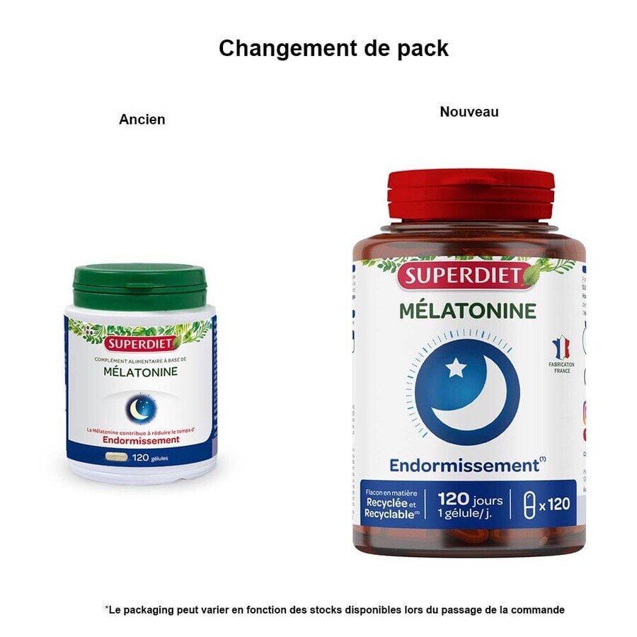 Superdiet Mélatonine 120 Gélules Superdiet Mélatonine 120 Gélules