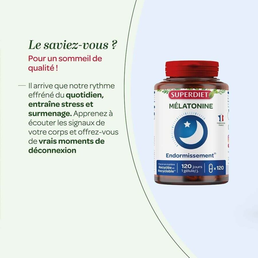 Superdiet Mélatonine 120 Gélules Superdiet Mélatonine 120 Gélules