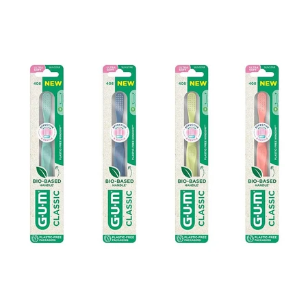Gum Classic Brosse À Dents Bio-Sourcée Ultra Souple 15/100e Compacte x1