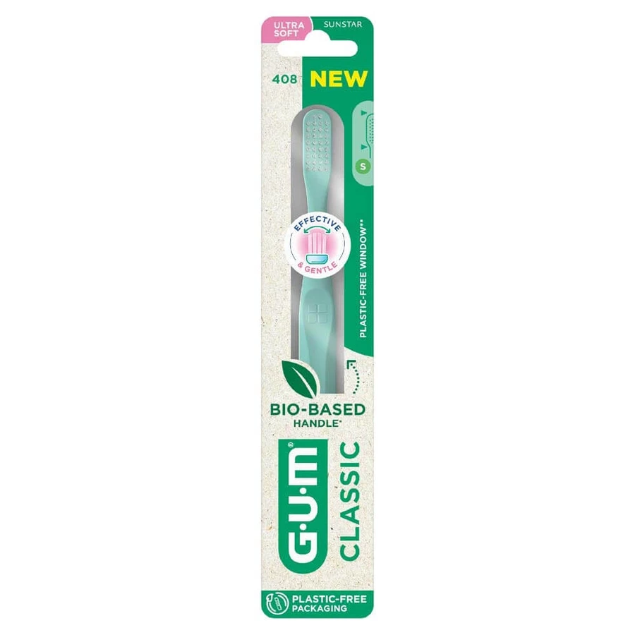Gum Classic Brosse À Dents Bio-Sourcée Ultra Souple 15/100e Compacte x1