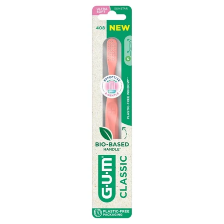 Gum Classic Brosse À Dents Bio-Sourcée Ultra Souple 15/100e Compacte x1