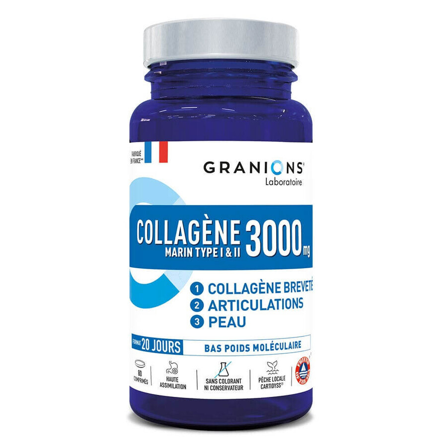 Granions Collagene marino di tipo I e II 3000 mg 80 compresse