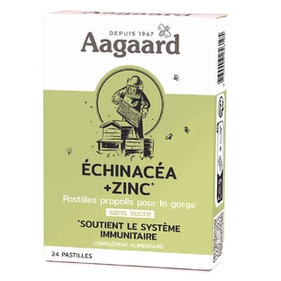 Aagaard Echinacea + Zink suikervrij Propolis tablet 24 tabletten