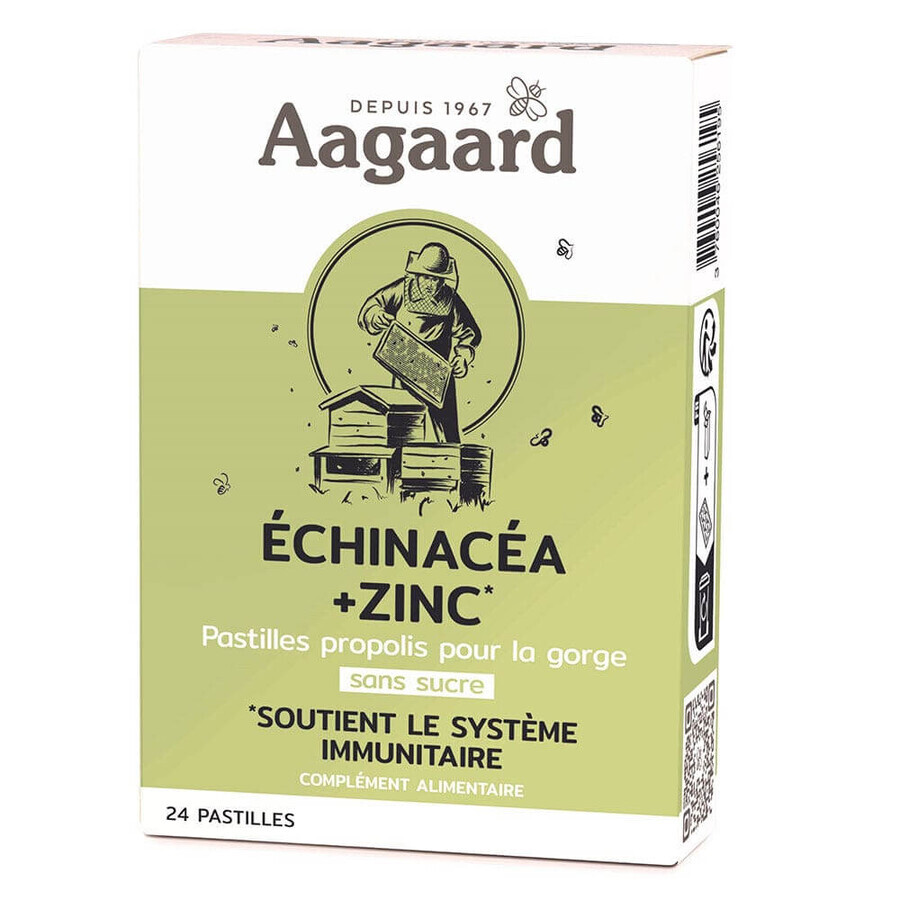 Aagaard Echinacea + Zink Zuckerfreie Propolis Tablette 24 Tabletten
