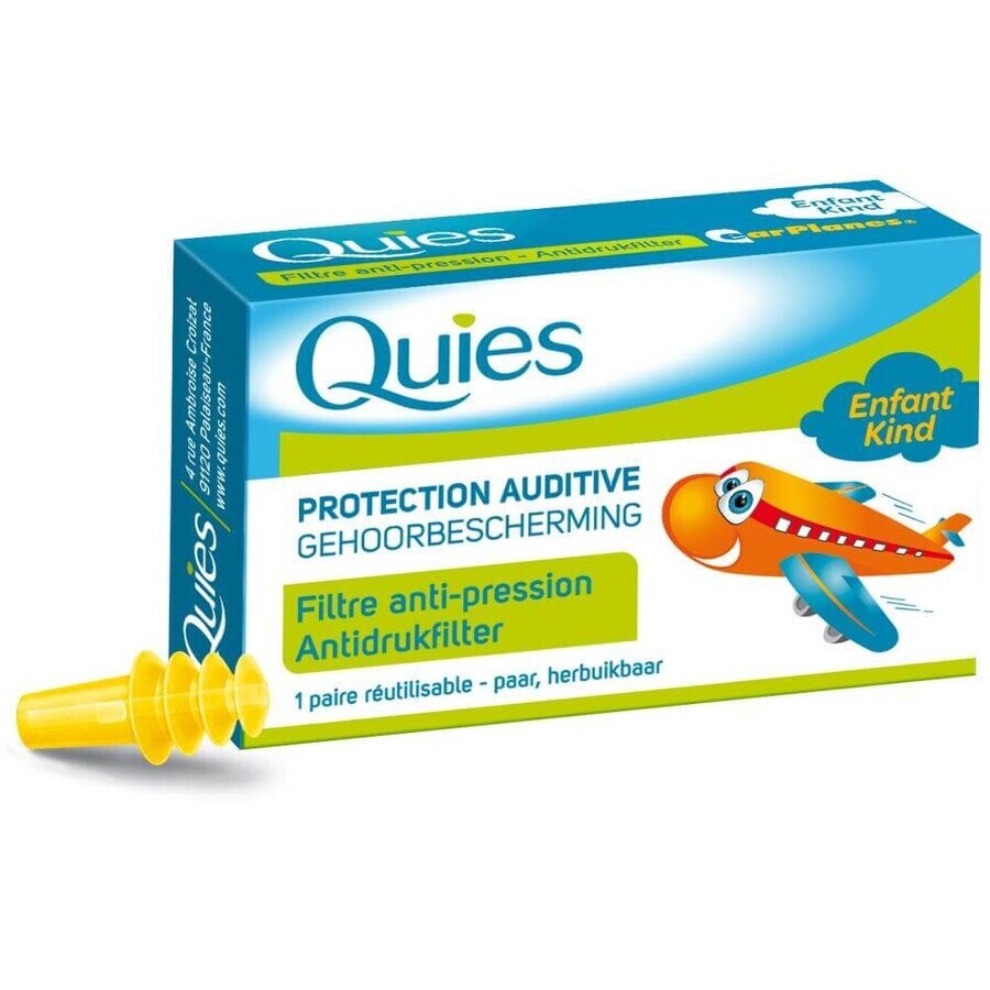 Quies Bambino con filtro anti-pressione Protezione dell'udito 1paio
