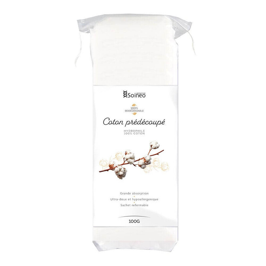 Shop Soineo Hydrophil vorgeschnittene Baumwolle 100g Soineo Hydrophil vorgeschnittene Baumwolle 100g
