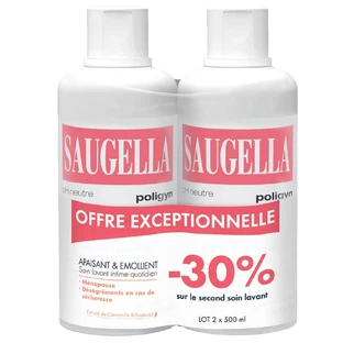 Saugella Poligyn Gentle Intimate Cleanser Muqueuses Fragilisees 2x500ml