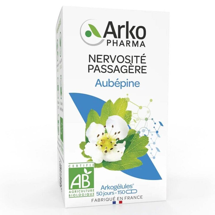 Arkopharma Arkocápsula Nerviosismo Pasajero Espino Blanco Ecológico 150 Cápsulas