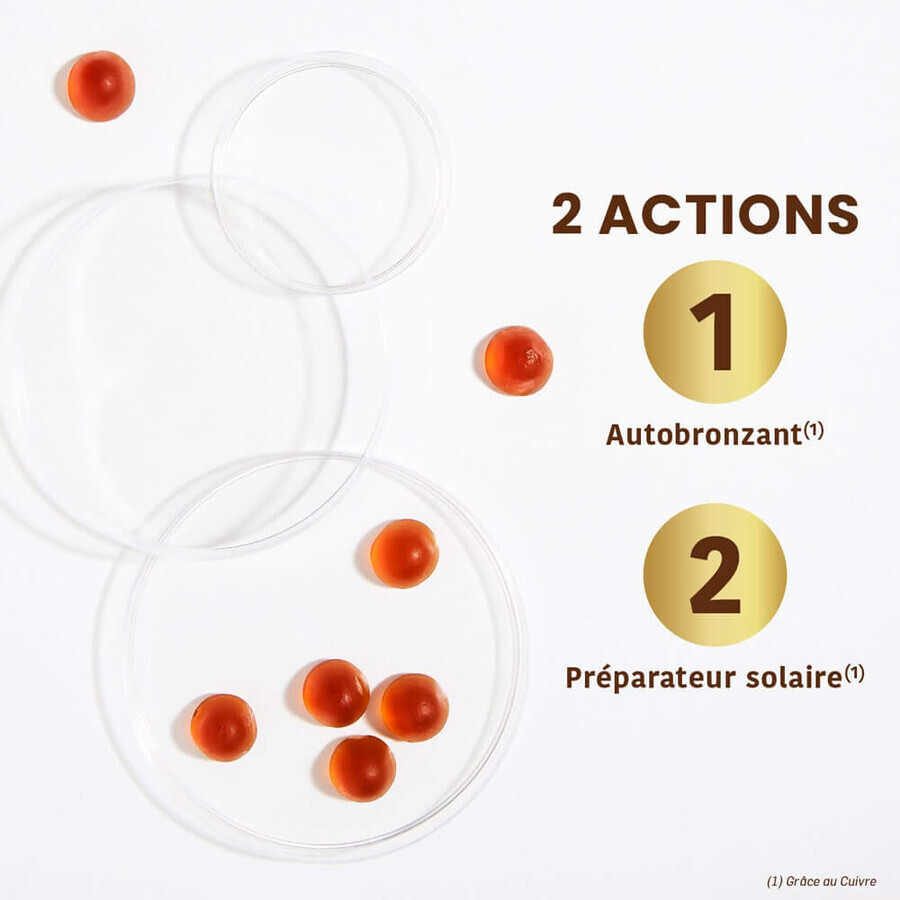Santarome Sublime Soleil 2en1 Autobronzant et Préparateur Solaire 30 Gummies