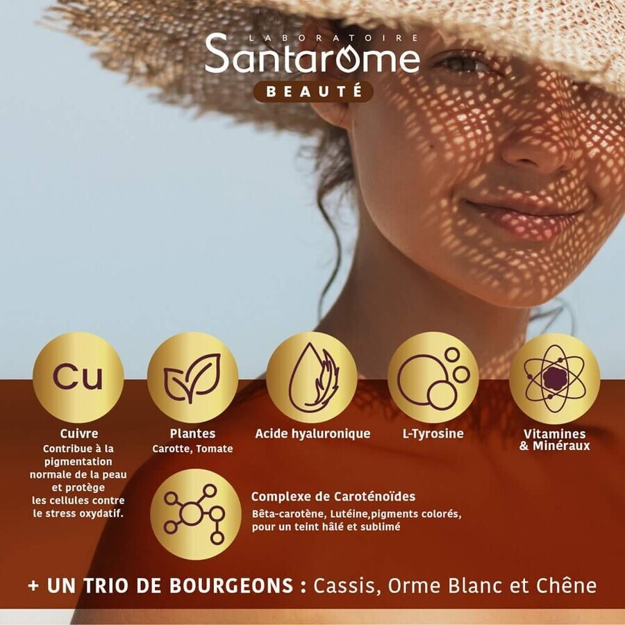 Santarome Sublime Soleil 2en1 Autobronzant et Préparateur Solaire 30 Gummies