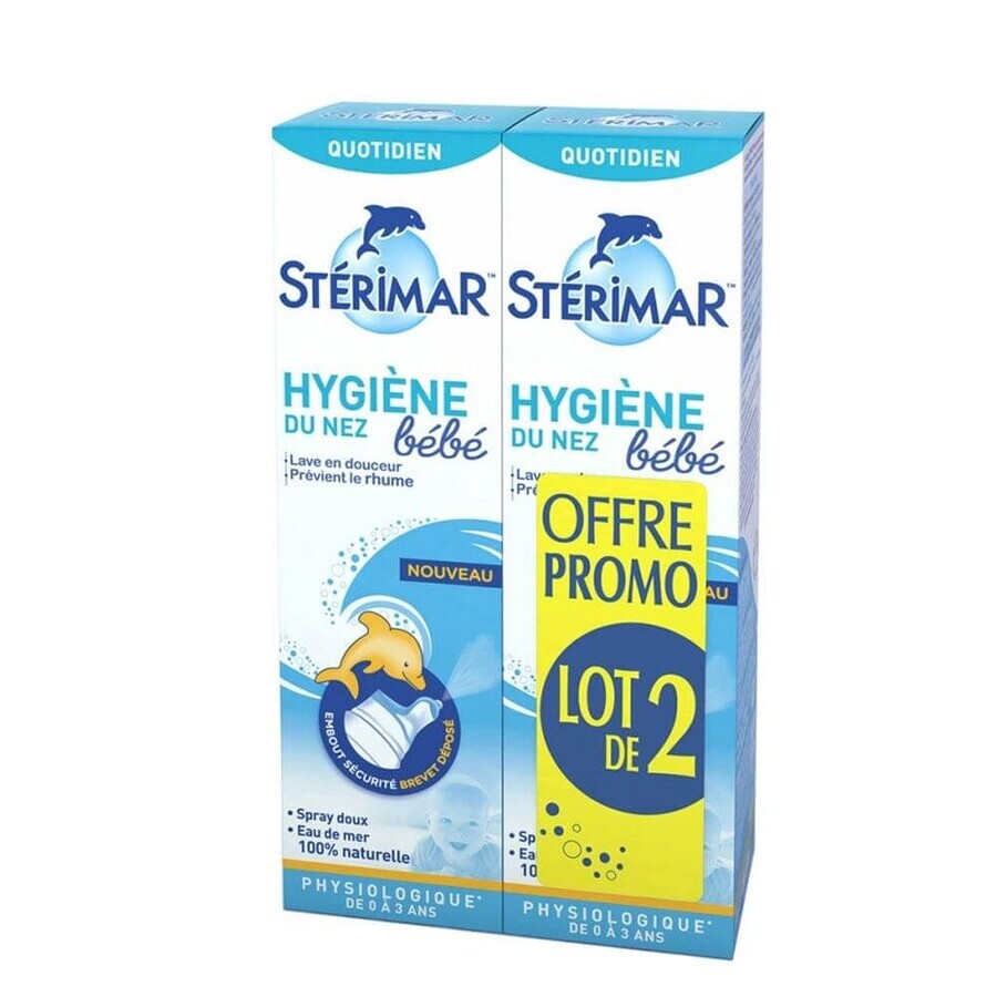 Sterimar Gentle Physiological Spray Nose Hygiene Baby 0-3 Ani 2x100ml
